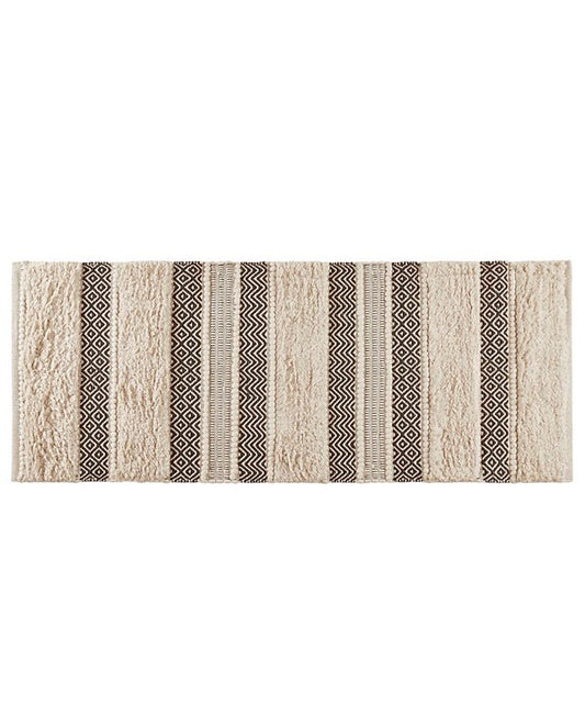 Asher Woven Texture Stripe Bath Rug, 22" x 58"